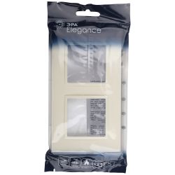 Рамка для розеток и выключателей ЭРА Elegance 14-5012-02 Classic, на 2 поста, слоновая кость