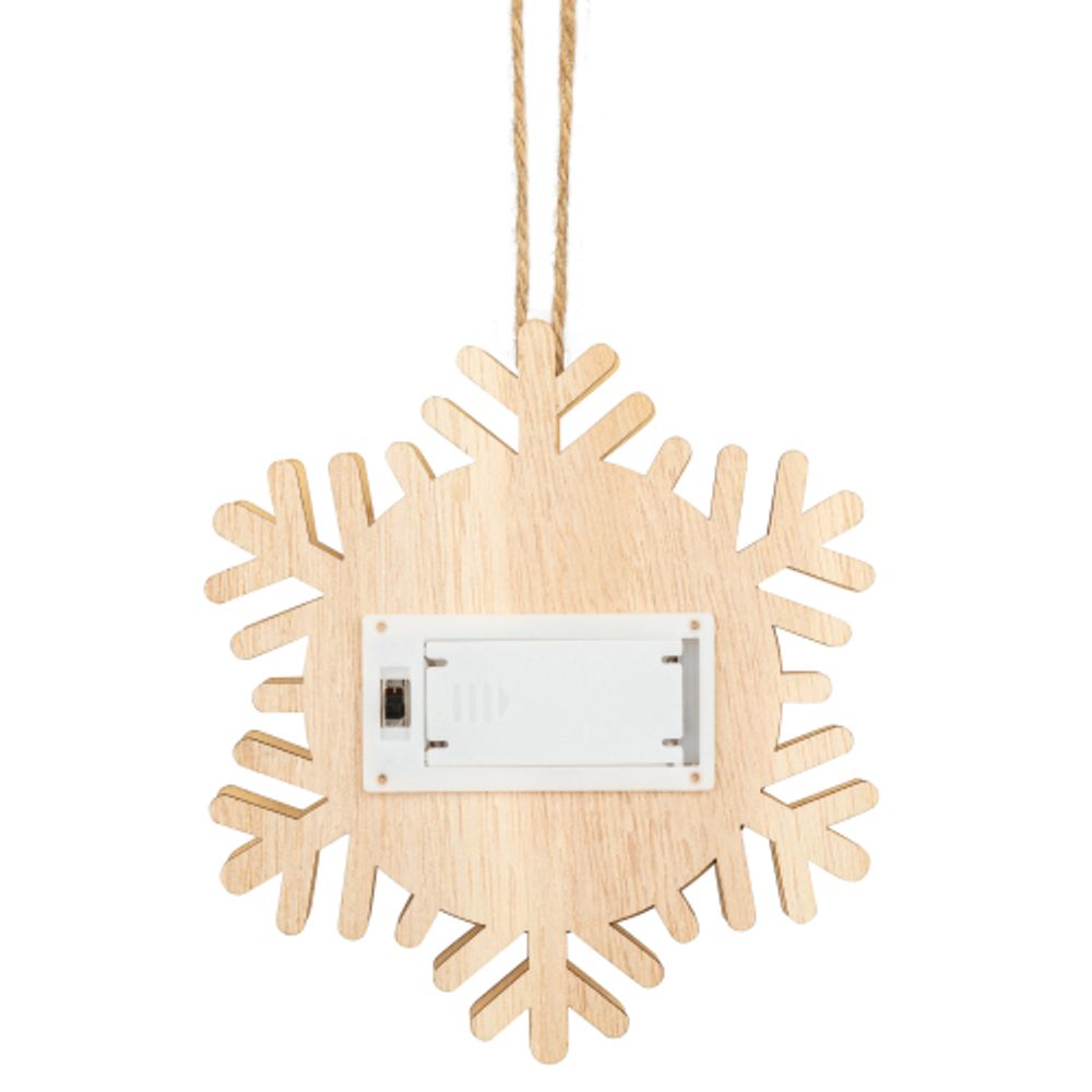 Светильник ЭРА ENGDS-6L новогодний светодиодный Снежинка подвесной 15 см 2*ААА | Фигуры