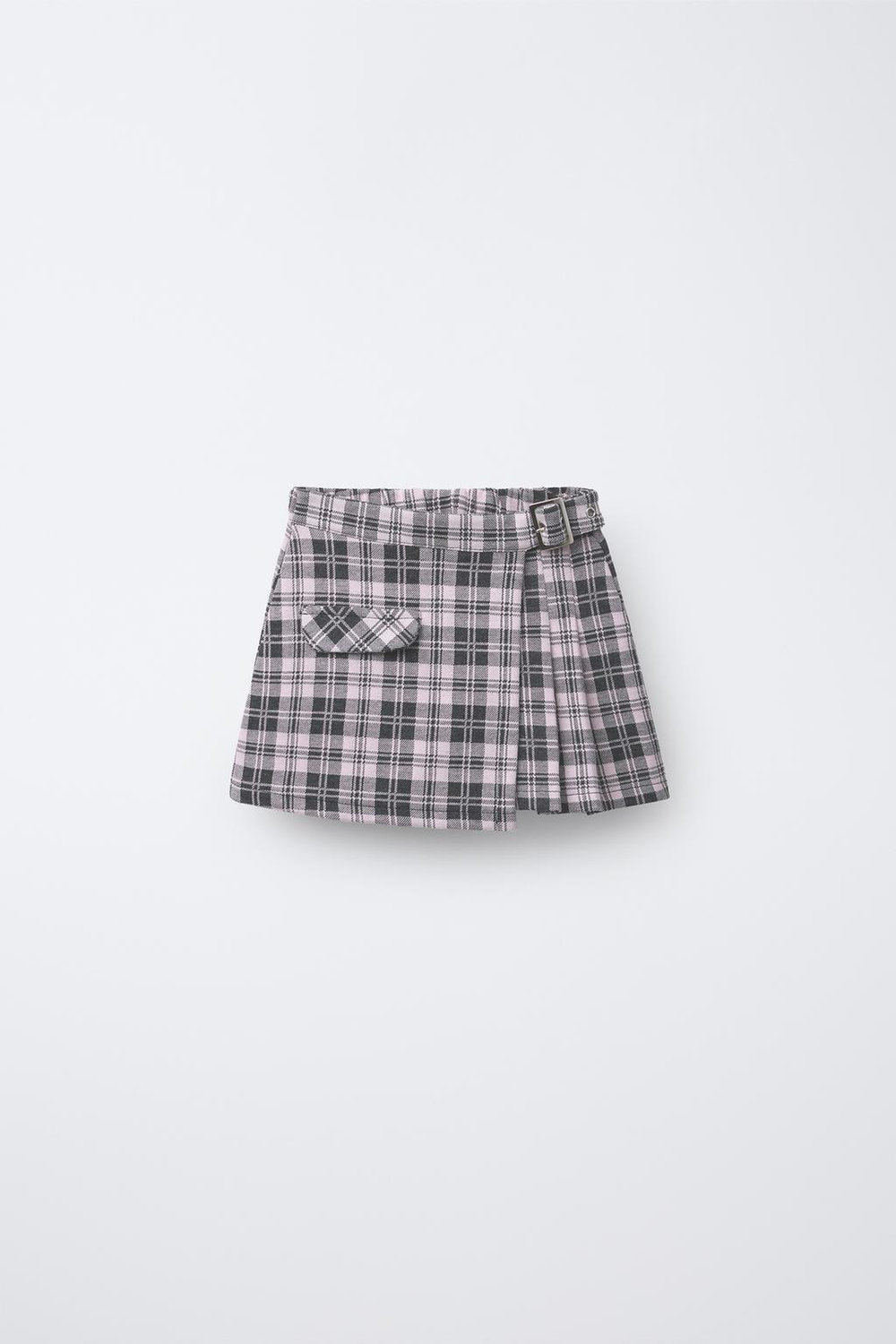 ZARA ЮБКА-ШОРТЫ В КЛЕТКУ, РОЗОВЫЙ