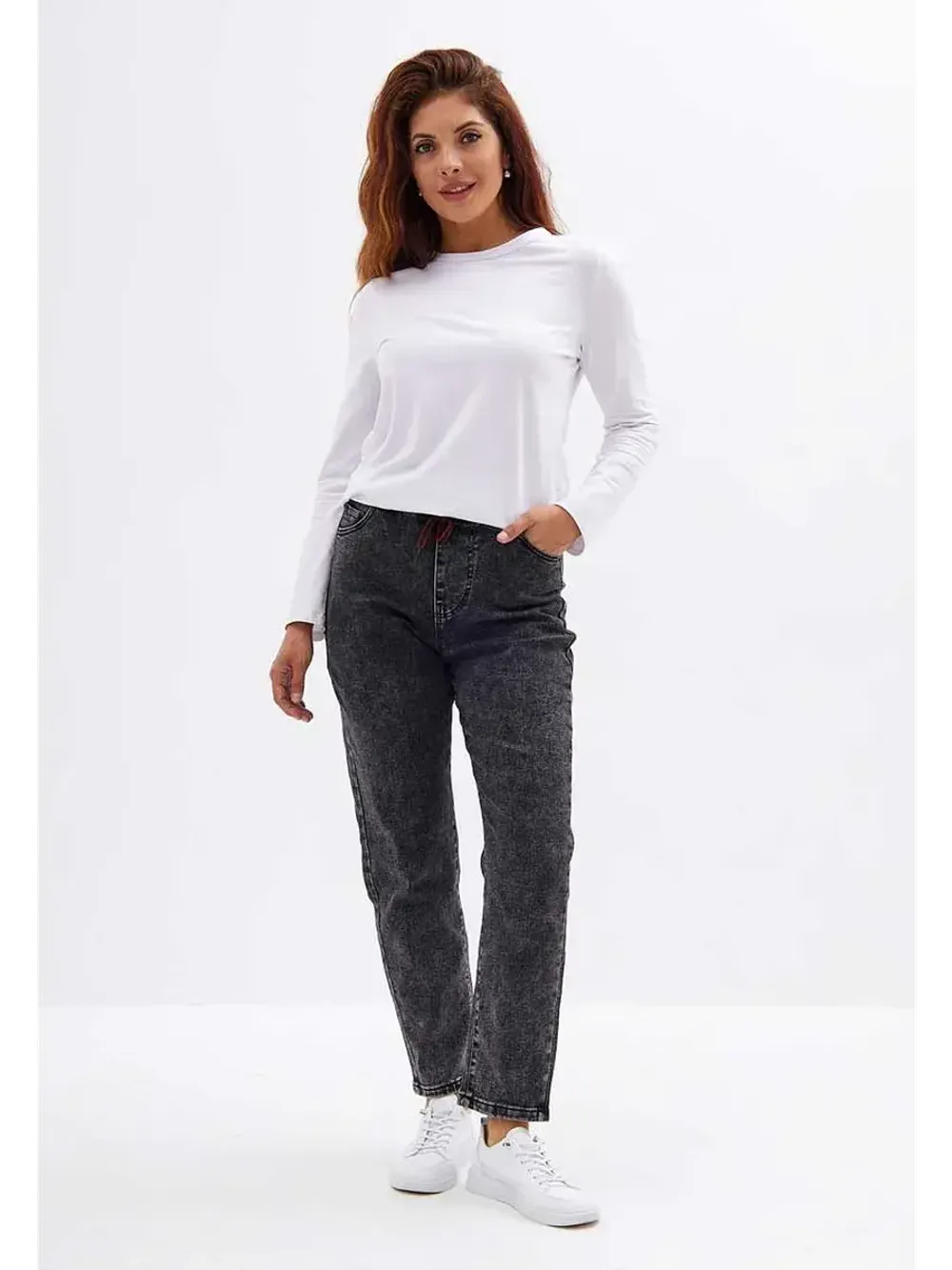 Джинсы на резинке больших размеров