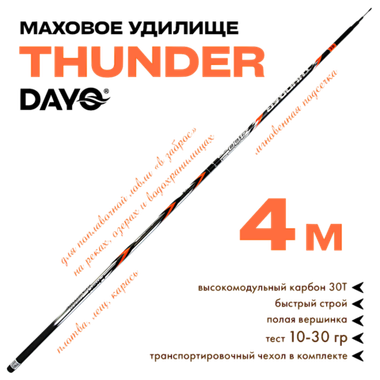 Удилище Маховое без колец Dayo Thunder 1673B -