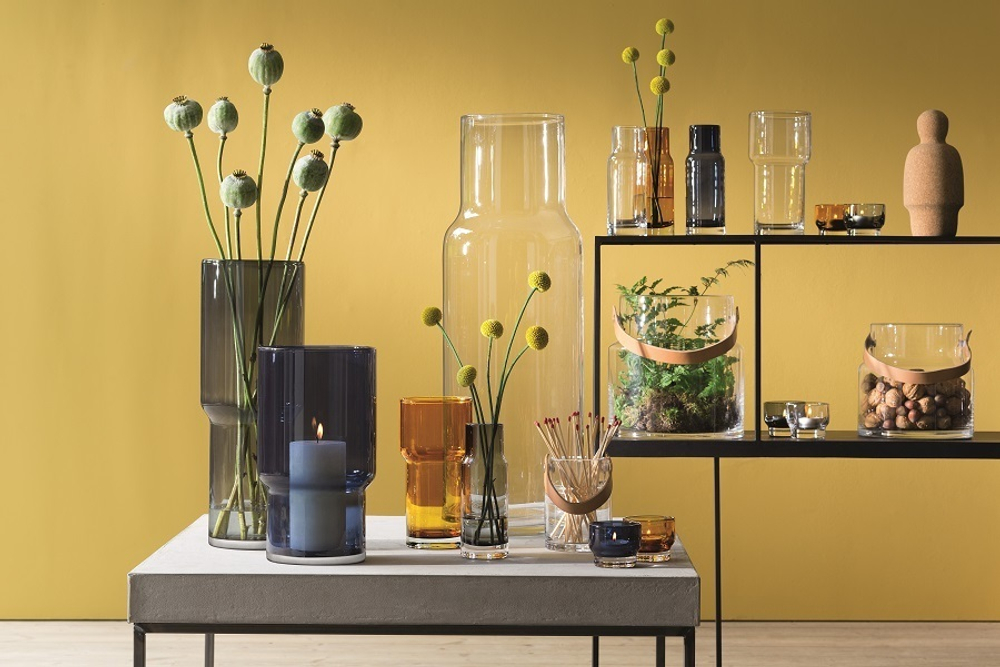 Ваза Utility 42 см серая