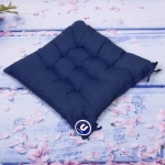 Сидушка на стул 40*40см «ИДЕА» цвет тёмно-синий