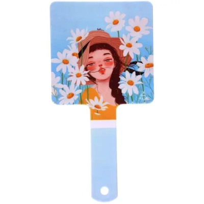 Зеркало косметическое «ИМАНИ - ЭЛЛИ», микс 4 дизайна, 23,4*12см (PVC подвес)