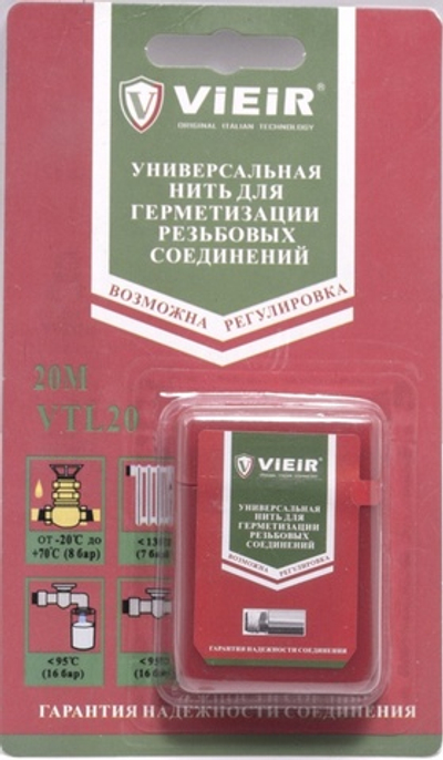 Нить для герметизации резьбы 20м. ViEiR  (300/30/1шт)