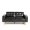 Двухместный диван Angel Cerda 5606-2P, черная кожа