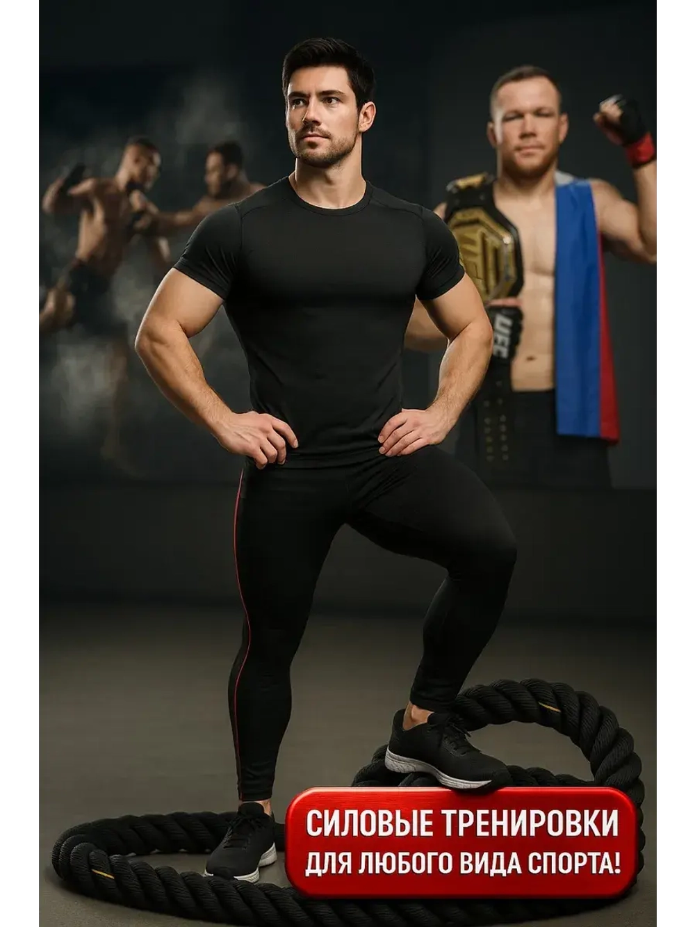 Канат спортивный тренировочный для кроссфита 9 метров