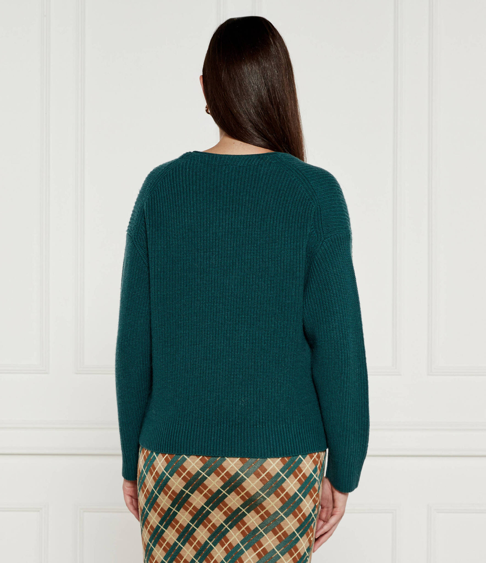 Хлопковый свитер Marc Cain - темно-зеленый (XC 41.32 M58)