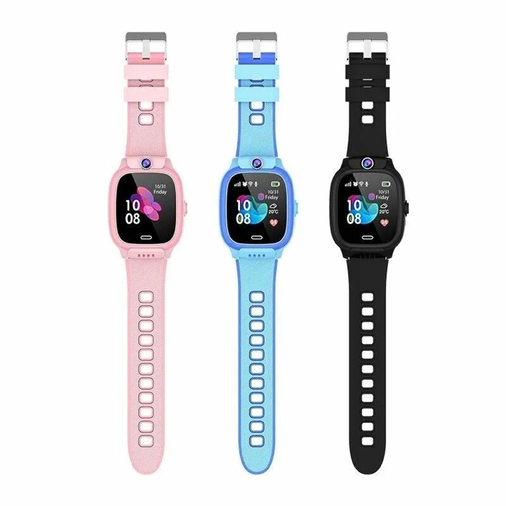 Умные часы для детей с GPS трекером The Children's Smart Watch Y31 черные