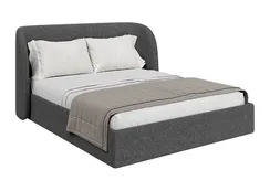 Кровать двуспальная Classic 160 см (серый, букле)