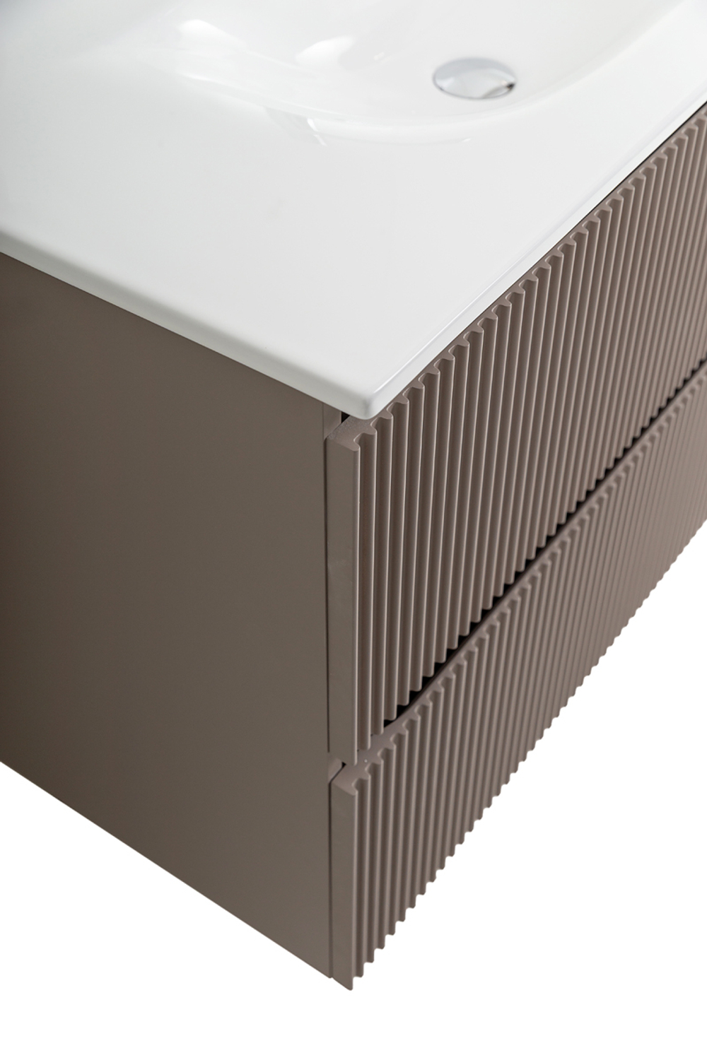 Тумба с раковиной подвесная BelBagno UNO-1000-2C-SO-СO Бежевый матовый, раковина белая BB-8099-100