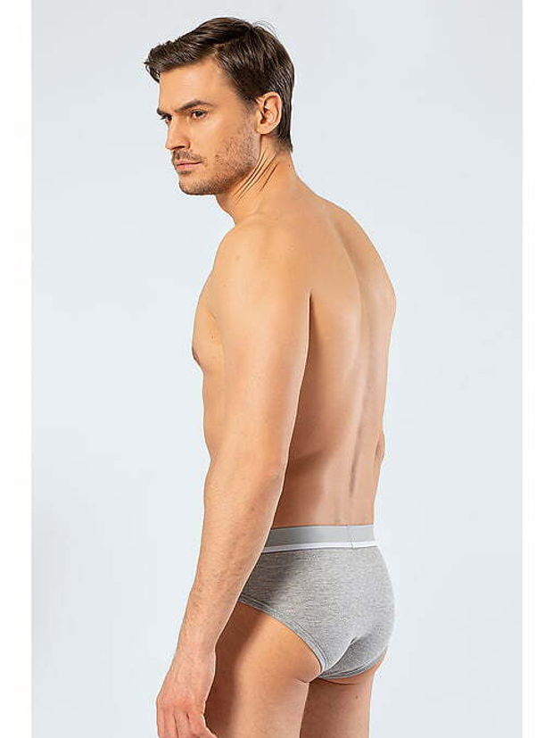 Трусы мужские слипы серый меланж