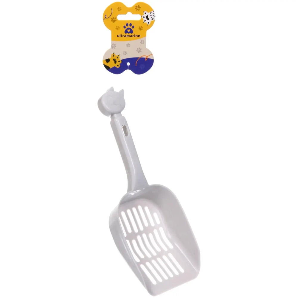 Совок для кошачьего туалета «ДОНКОТТИКО», цвет серый, средняя сетка, 26*9,5см (лейбл)