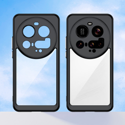 Прозрачный чехол с усиленными рамками черного цвета для Xiaomi 15 Ultra, увеличенные защитные свойства