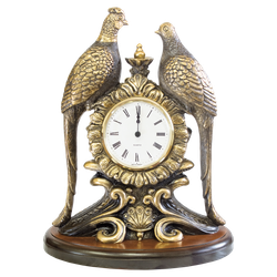 Часы настольные Павлины Бронза