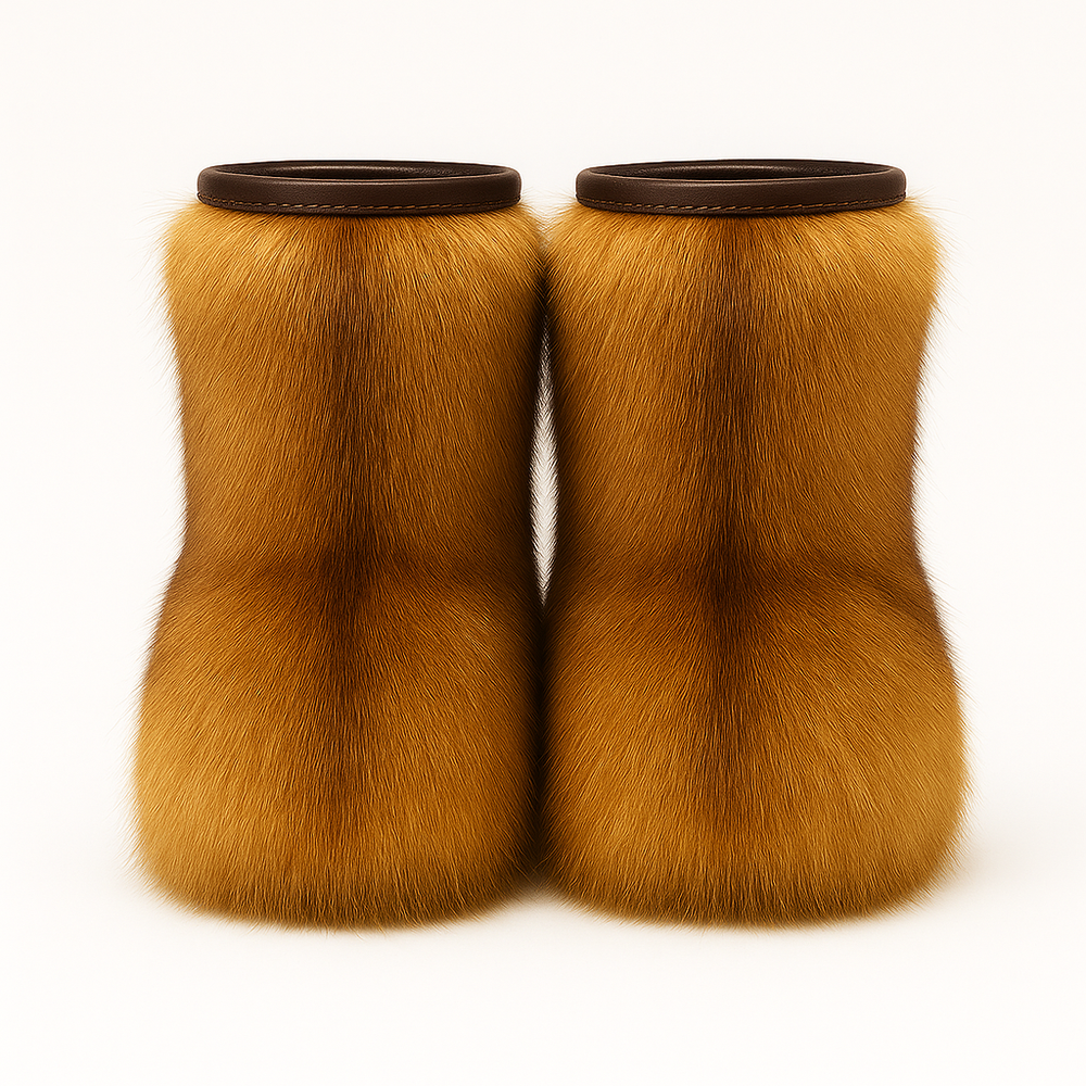 Унты укороченные женские из меха куницы натуральной