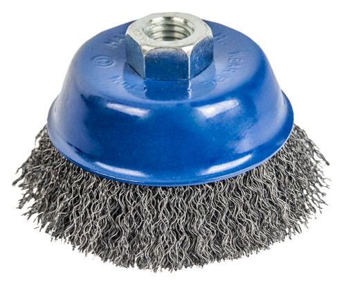 Щетка для УШМ чашеобразная, мягкая, М14 Практика (90мм)