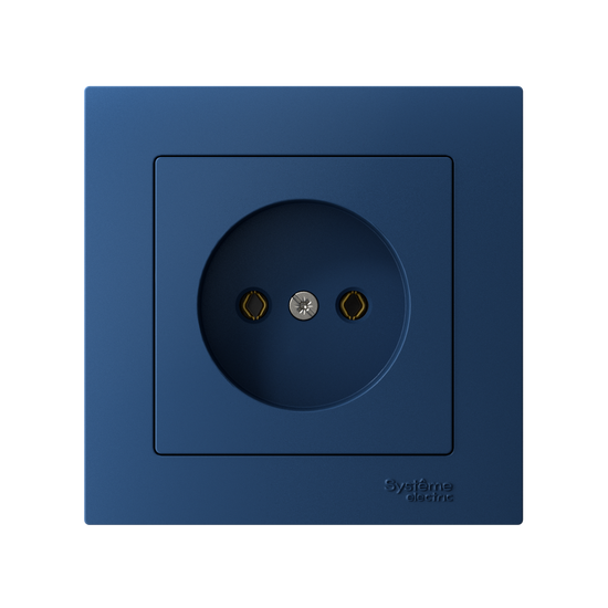 Розетка AtlasDesign 16А без заземл. быстрозажим. клем. в сборе аквамарин SE ATN001140S