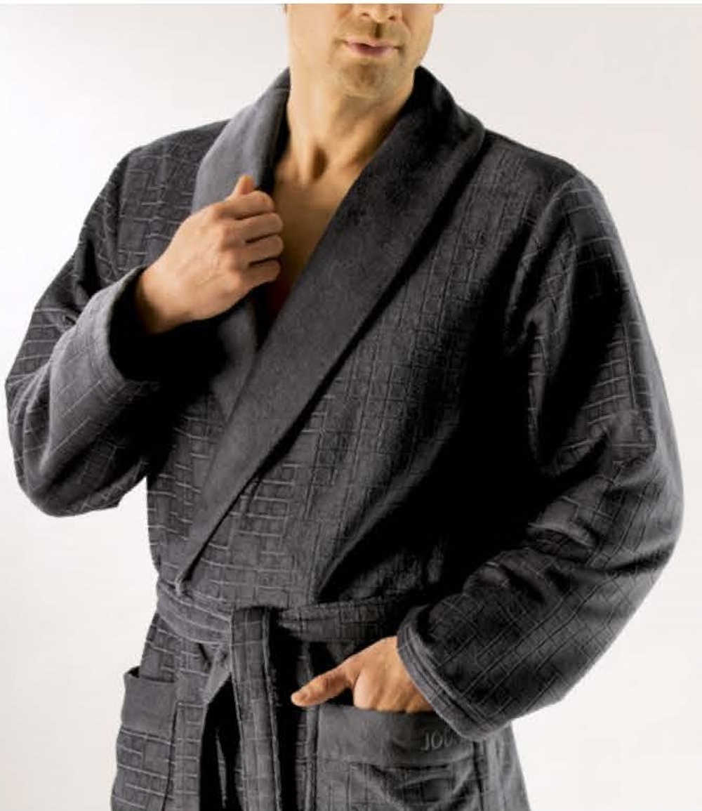 Халат велюровый Joop! - Cawo 1639 антрацит Германия на модели