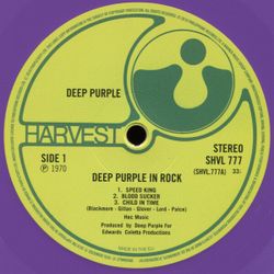 Deep Purple. In Rock (Limited. Purple vinyl) (LP) Лимитированное коллекционное издание на цветном виниле.
