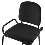 Стул барный Ror, 2 frame, велюр, черный/черный