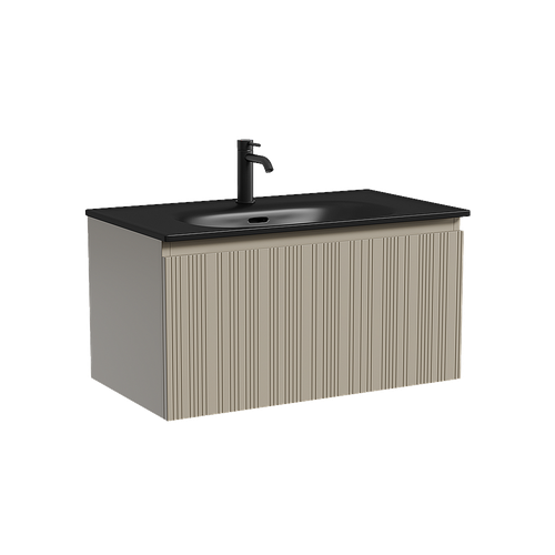 Тумба с раковиной Sancos CODE CD80GP/CN13002MB 80 серая платина