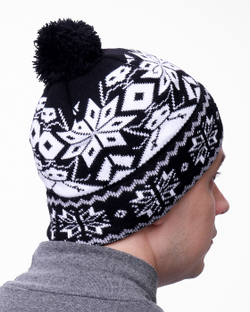 Мужская шапка PRIVAL с отворотом Скандинавия -6 антрацит