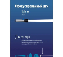 Ручной аккумуляторный фонарь КОСМОС 3Вт LED, линза, зум, Li-ion18650 1200mAh, анодированный алюминий, USB-шнур KOS111Lit