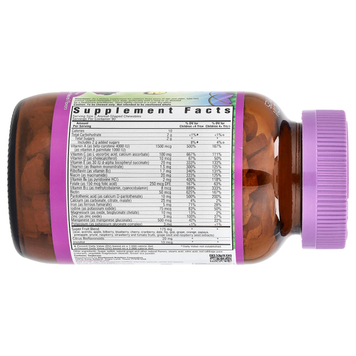 Bluebonnet Nutrition, Rainforest Animalz, мультивитамин на основе цельных продуктов, натуральный ароматизатор со вкусом винограда, 180 жевательных таблеток в форме животных