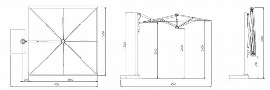 Зонт профессиональный Astro Carbon 3500 слоновая кость Scolaro Италия