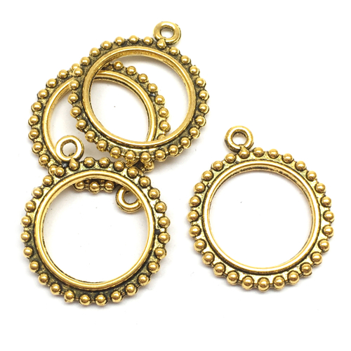 Подвеска "Круг" 24х20 мм, под золото