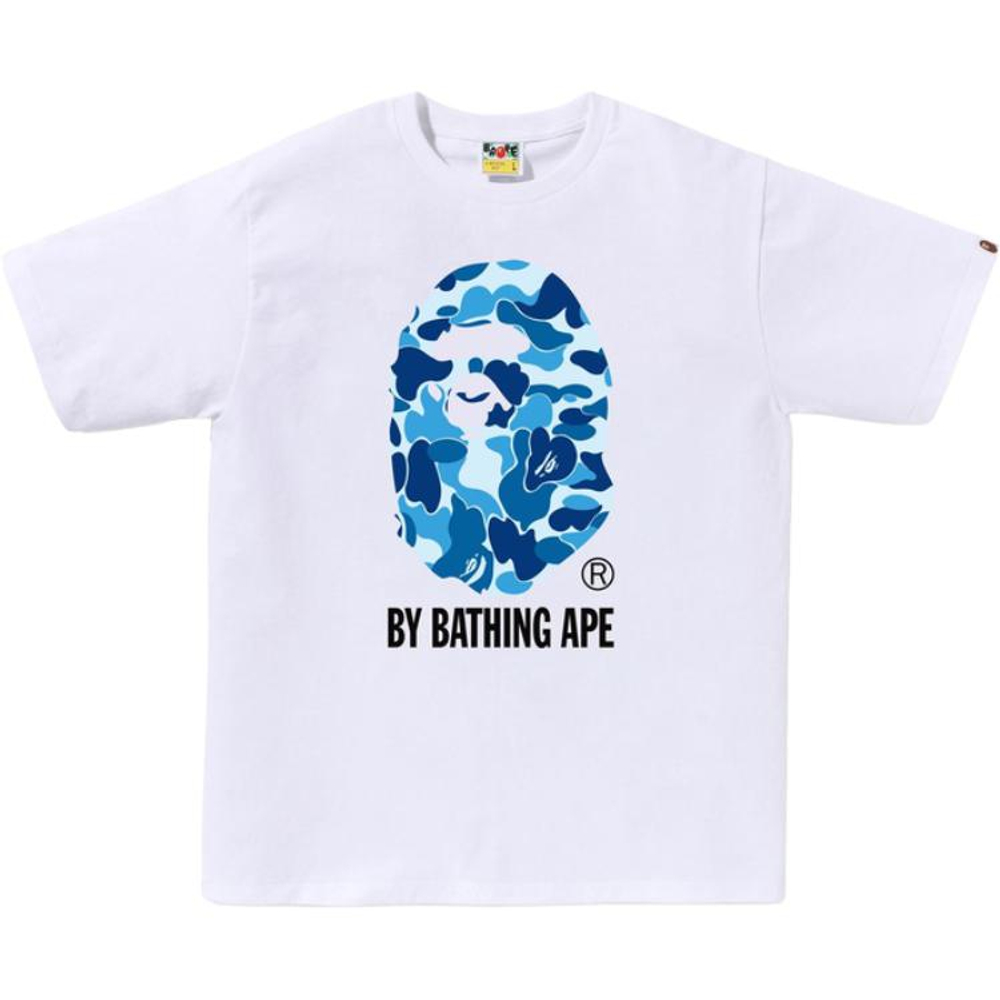 A Bathing Ape Bathing Ape Abc Camo Футболка Cotton Drop Shoulder Sleeve Summer 0zxtem005101q белый синий
