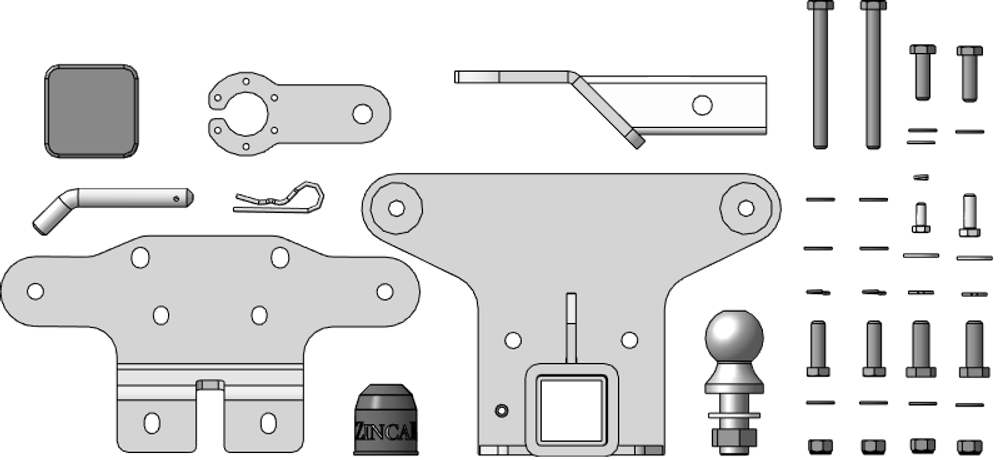Фаркоп ОЦИНКОВАННЫЙ для Tank 500 (2021-) ZincaR.ZT201E