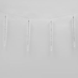 ULD-E3005-300-DTK BLUE IP44 ICICLE Занавес светодиодный фигурный Сосульки. соединяемый. 2.7х0.42м. 10 подвесов. Синий свет. Провод прозрачный. TM Uniel.