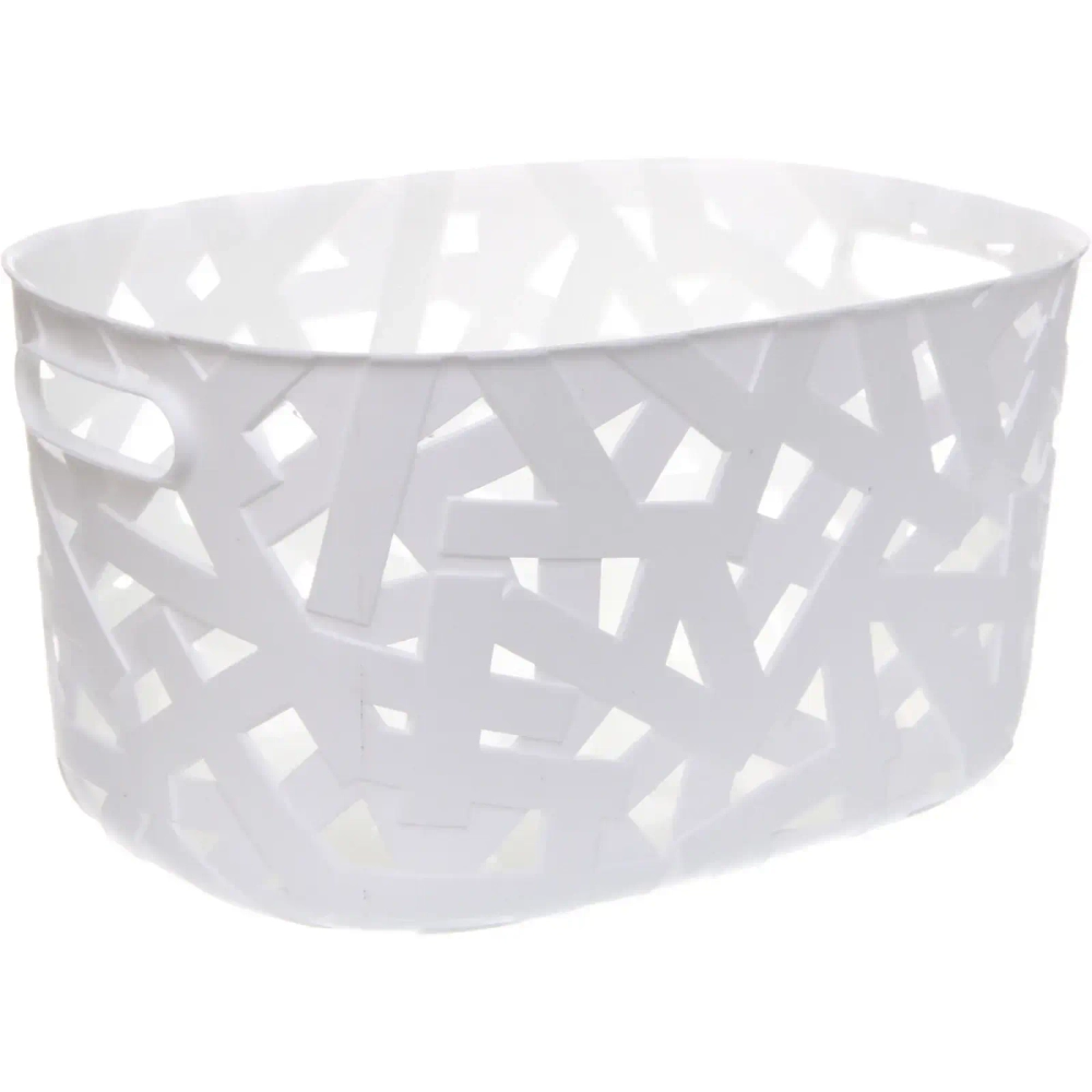 Корзина для хранения «БИСКОТТИ», цвет дымчатый белый, 29,5*21*15,5см (лейбл)