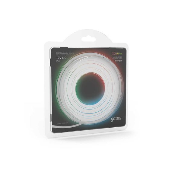 Светодиодная влагозащищенная лента Gauss 7,2W/m 30LED/m 5050SMD RGB 5M 311000407