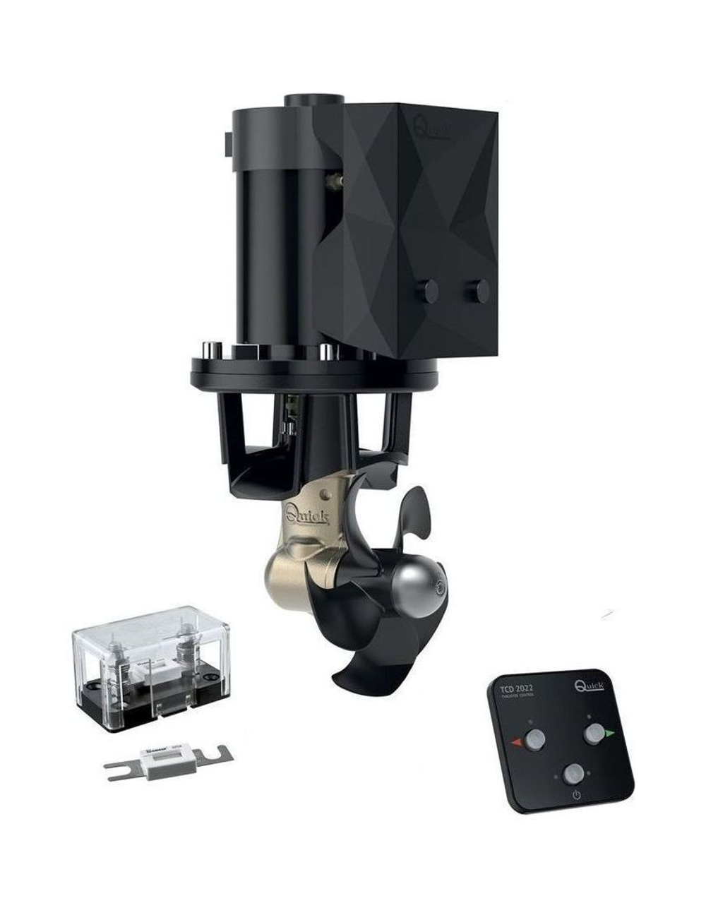 Подруливающее устройство Quick, D185mm, 55KGF, 12 В, (TCD2022 - NO TNL)