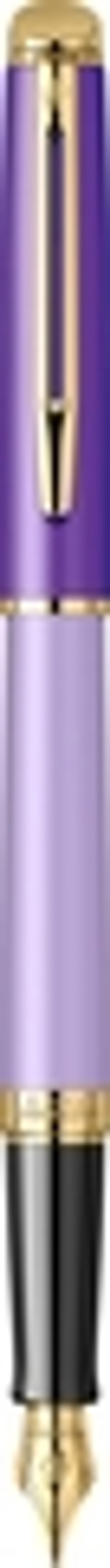 Перьевая ручка Waterman Hemisphere Colour Blocking Purple GT F сталь нержавеющая/позолота F син. черн. в подарочной коробке