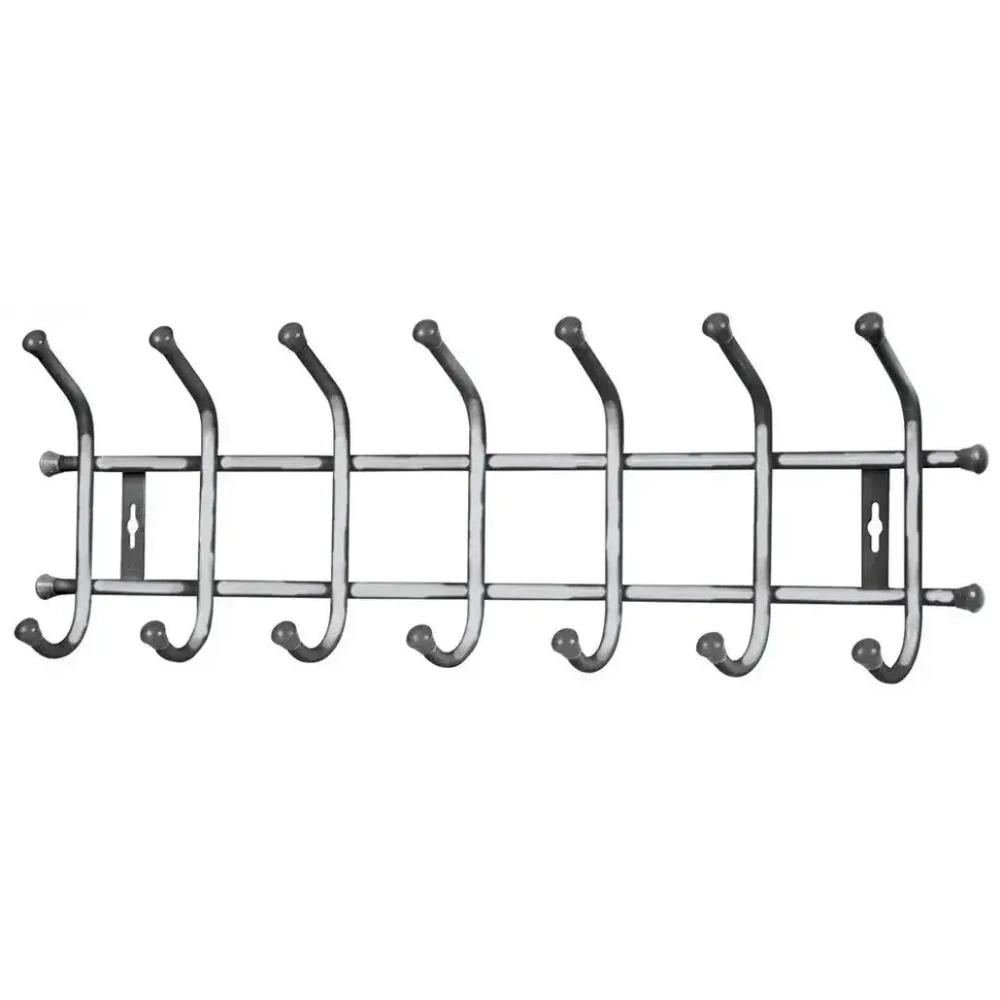 Вешалка настенная 7 крючков, 670, Матовый серый, ВНТ7/МС