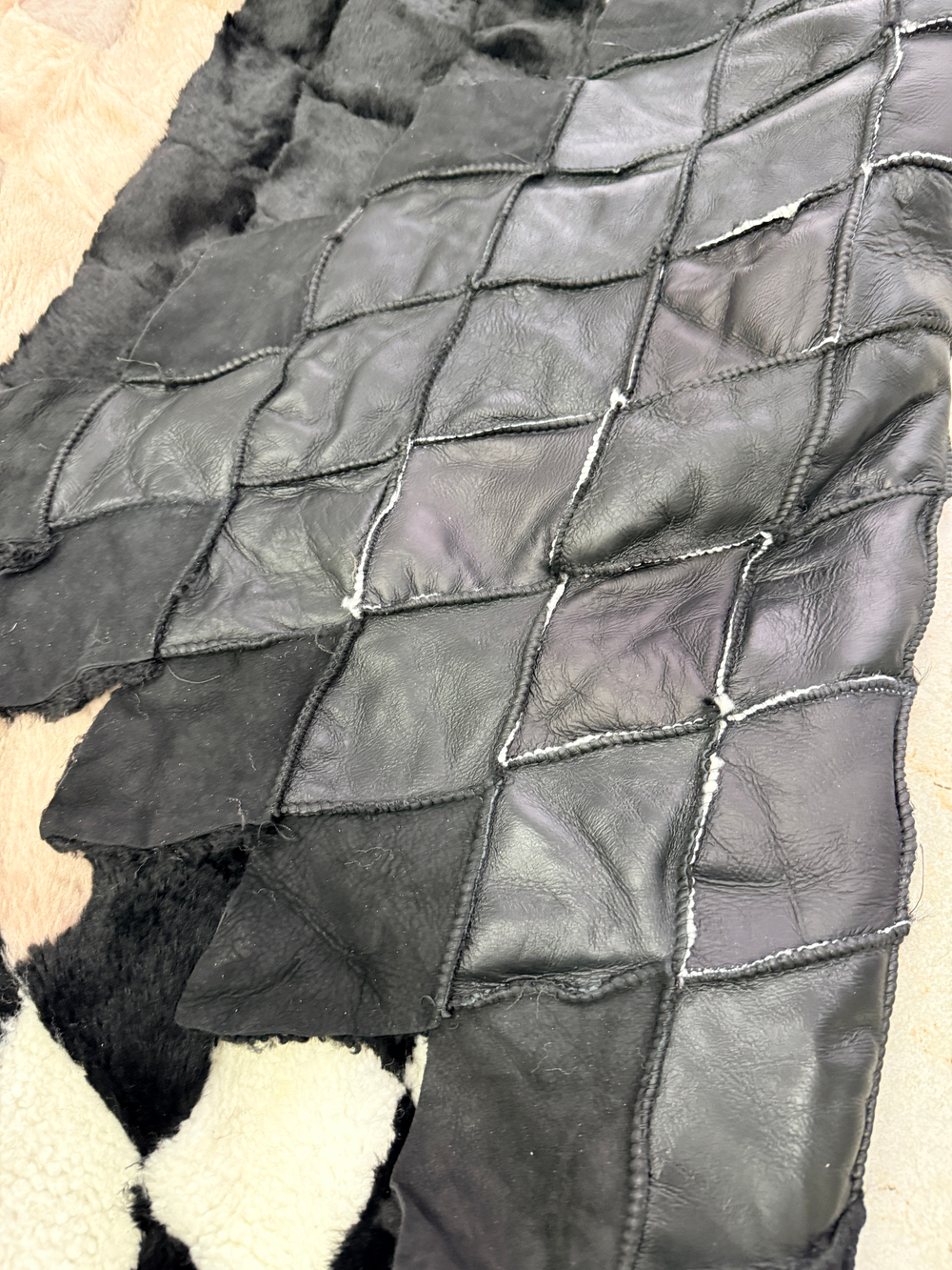 Покрывало меховое ковер из шкуры овчины