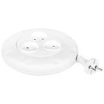 Удлинитель бытовой 3 гн, 3 м, ПВС, 2х1 мм2, б/з, 2200 Вт, бел, Smartbuy, SBE-10-3-03-W