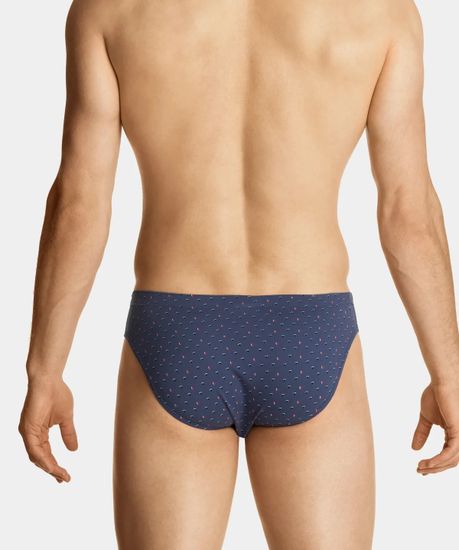 Мужские трусы (3шт) слипы спорт Atlantic 3MP-100, серо-голубой + черный + графитовый