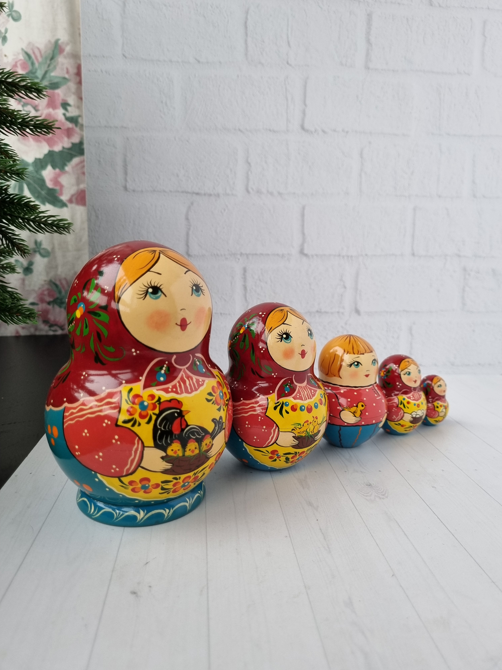 Матрёшка "С курочкой" традиция 5м 15см пузатая