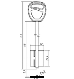Заготовка сувальдного ключа 13075 GRD12DP
