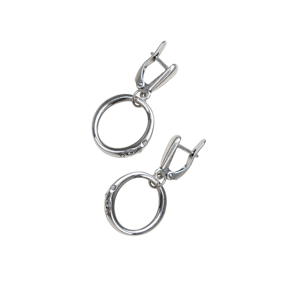 "Органелла мал" серьги в серебряном покрытии из коллекции "Простейшие" от Jenavi с английским замком