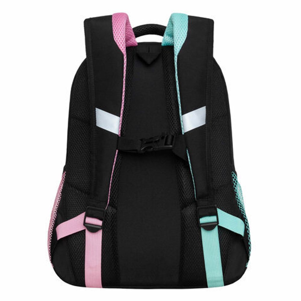 Рюкзак GRIZZLY школьный, анатомическая спинка, 2 отделения, для девочек, HARMONY, 40х29х20 см, RD-440-3/3