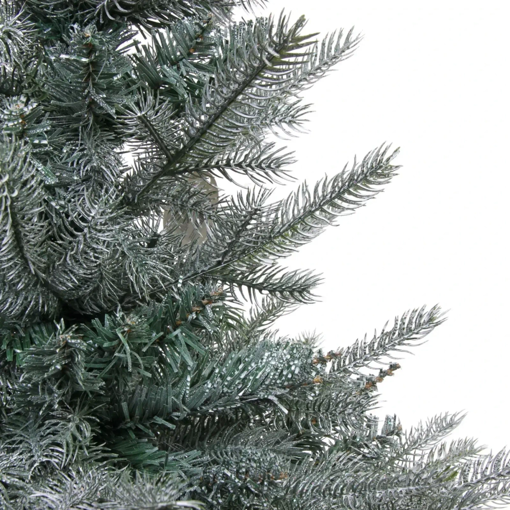 Ёлка в горшке «Искристая» 90 см, литой ПВХ с белым напылением (112 веток) (SP1908A-90)