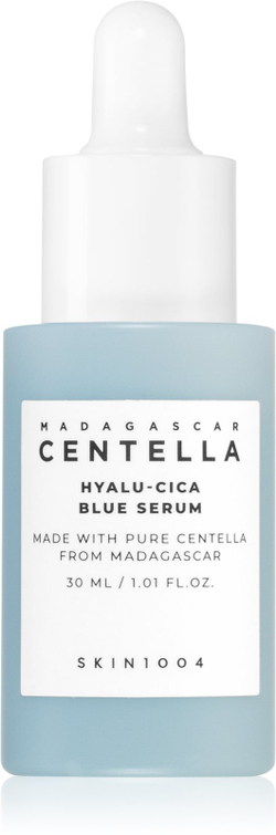 SKIN1004 Madagascar Centella Hyalu-Cica Blue Serum - интенсивно увлажняющая сыворотка успокаивает и укрепляет чувствительную кожу /   30  ml  / GTIN 8809576261059