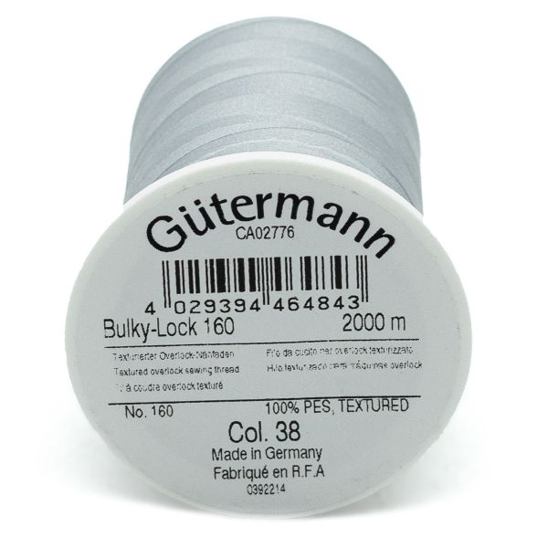 Нить текстурированная Gutermann Bulky-Lock 160 (2000 метров), 5 кат. | 038 св.серый