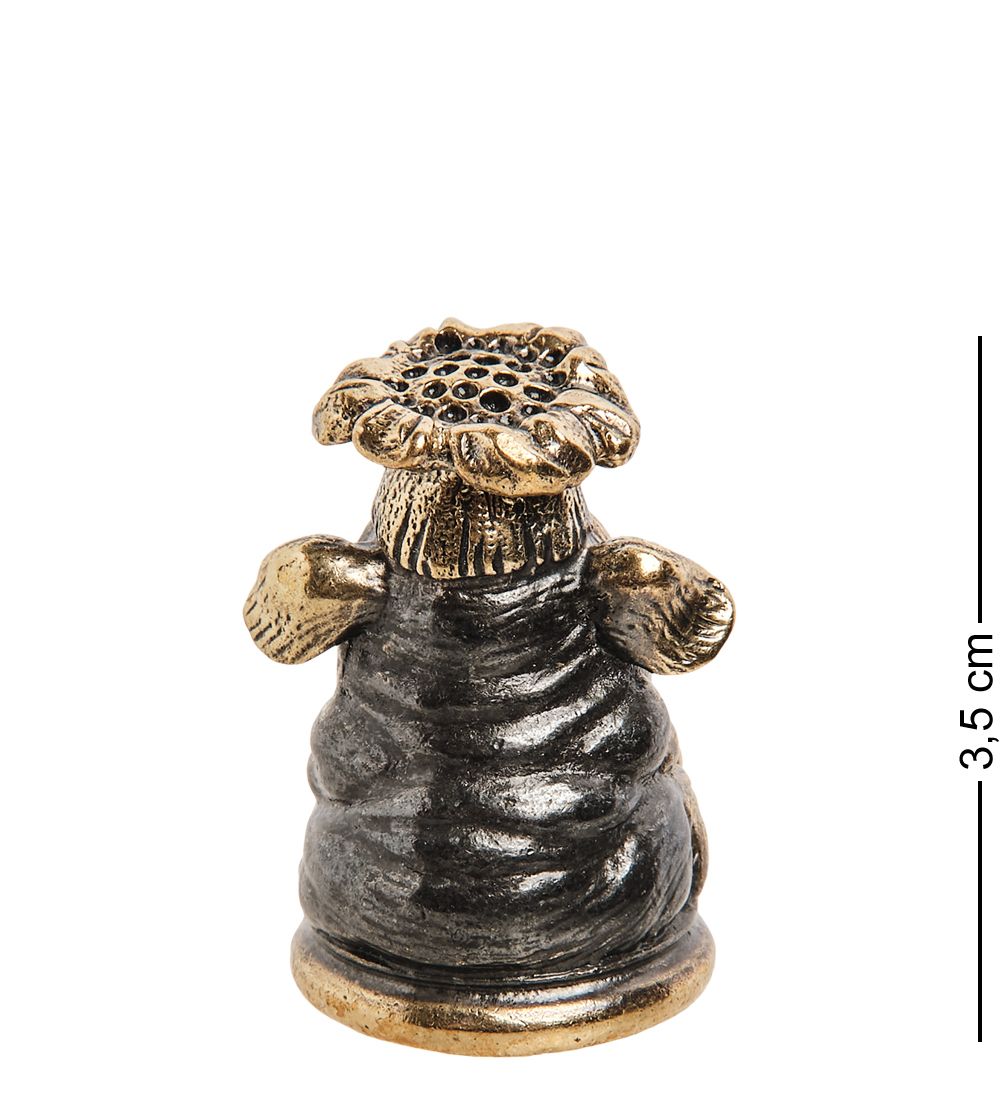 AM-1129 Наперсток «Поросенок поваренок» (латунь, янтарь)